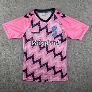 Forward Madison Hummel Jersey Youth Large Pink Dairyland Short Sleeve Soccer